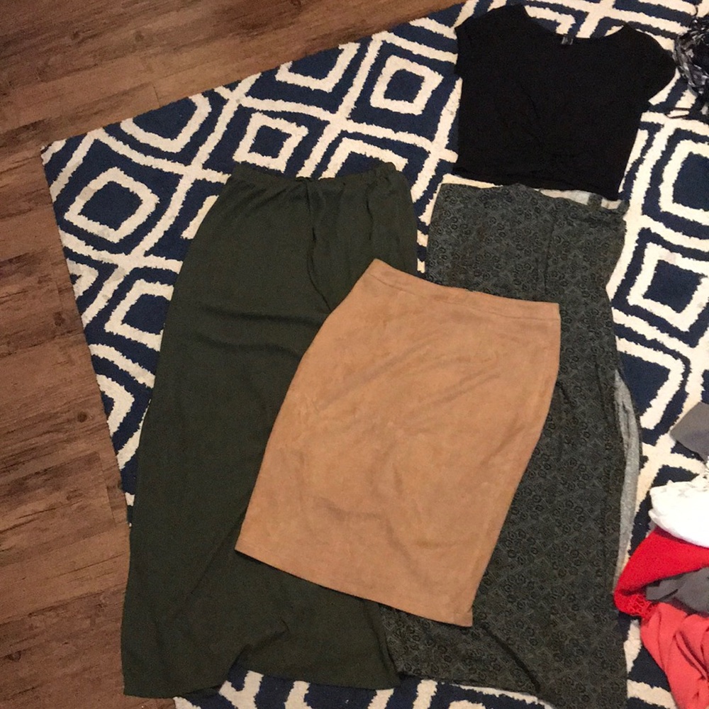 Brand name skirts. FOREVER 21 and LULUS